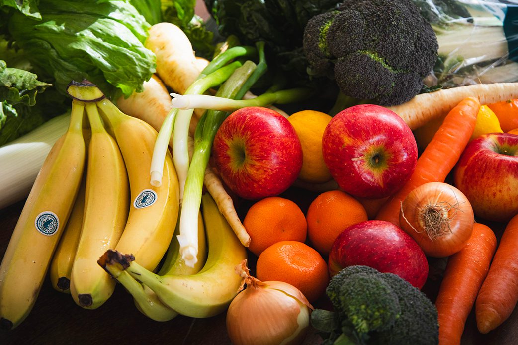 An image of fresh vegetables at a market